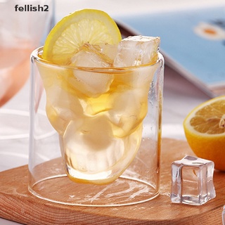 [fellish2] copa de cristal con cabeza de calavera transparente para cerveza steins regalo de halloween mf