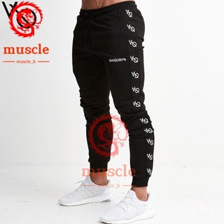 VQ※ Muscle Brothers pantalones deportivos casuales moda algodón Fitness Jogging pantalones