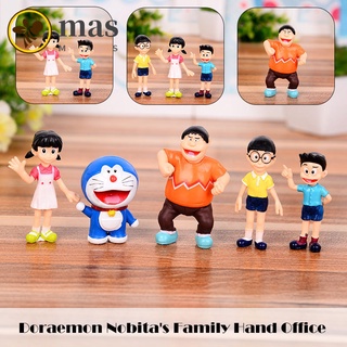5pcs/set Doraemon Action Figure Nobita Nobi Statue Model Toy Collection Gift