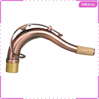 [xmfzktyg] bb tenor saxofón latón lacado oro curva cuello b saxo plano woodwind instrumento cuello accesorios de repuesto piezas