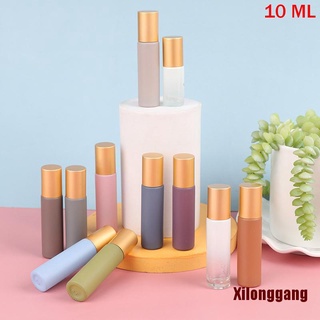 XLGG 10 ML aceite esencial de vidrio rollo en botella rodillo de Metal bola Perfume Aromath