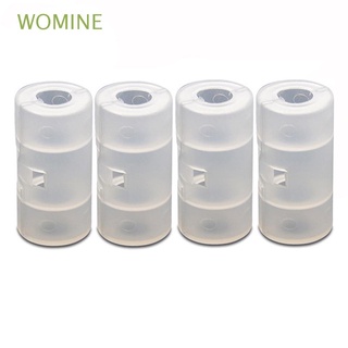 WOMINE Durable Battery Adapter Case 6pcs Battery Conversion Box Battery Converter Convenient Storage Container AA To C Size Transparent Household Battery Shell Battery Switcher/Multicolor