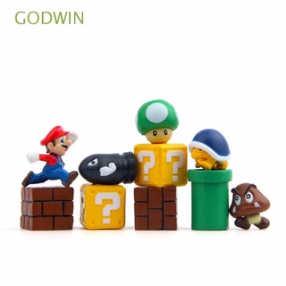 godwin 10 unids/set figura de acción niños juguetes modelo de juguetes figura juguetes colección modelo lindo estatua decoraciones de escritorio anime modelo mario super mario bros.