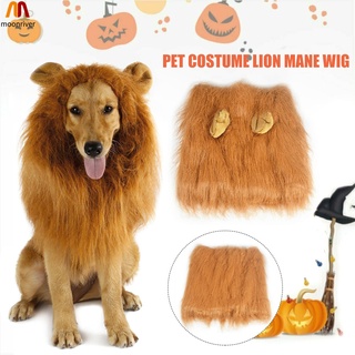 MR mascota disfraz de león melena peluca con/sin orejas para perro grande ropa de Halloween disfraz de lujo (1)