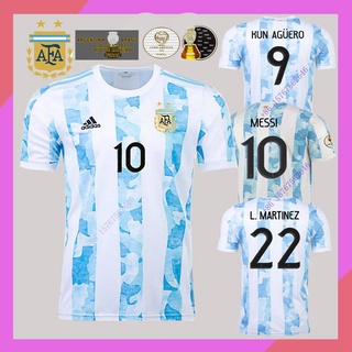 21/22 Top Quality Argentina Home National Team Americas Cup MESSI 2021 football jersi Jersey 21/22 Argentina de alta qualidade Seleção nacional Copa das Américas MESSI 2021 de futebol jersi Jersey