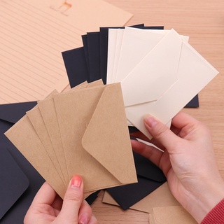jutaki estacionario regalo sobre vintage para carta sobres de papel en blanco mini papel kraft blanco clásico tarjeta de mensaje invitación sobre/multicolor (7)