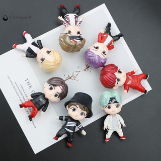 7Pcs/1Set Korean BTS Figurine Collection Members Hand-made Table Ornaments Dolls Gifts (5)
