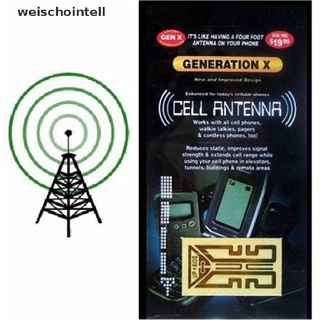 {weischointell} 2* pegatinas de mejora de señal para teléfono móvil antena externa amplificador de señal hye