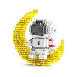 Spot [astronaut building block light delivery line] new / building block / astronaut / astronaut / astronaut / mini small particle micro creative puzzle diamond building block LEGO (9)