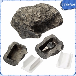 Hide A Key Fake Rock, Look and Feels Like a Real Rock Safely Hiding Spare Keys or Other Small Objects for Outdoor Garden
