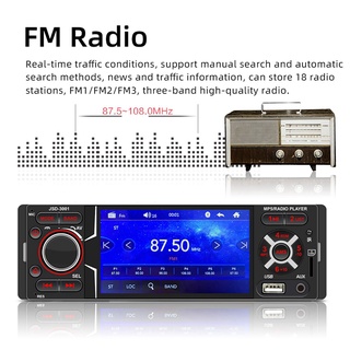 1 DIN Radio de coche Multimedia reproductor de vídeo JSD-3001 4.1 pulgadas pantalla de contacto Bluetooth AUX Auto estéreo Radio (8)