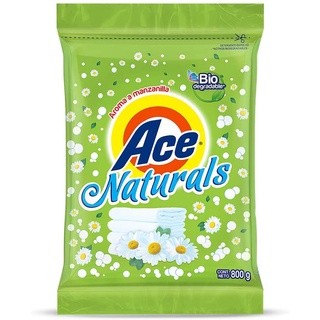 Jabón En Polvo Ace Detergente Naturals 800 Gramos (1)