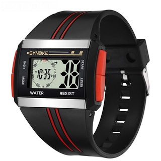 Reloj De pulsera Digital synoke 9222 clásico cuadrado Multifuncional impermeable deportivo Luminoso para hombre