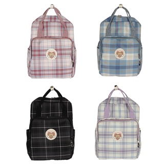 re plaid mochila escolar de gran capacidad estudiantes schoolbag campus estilo rayas moda chica bolsa de viaje