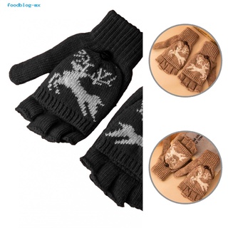 foodblog.mx guantes de punto resistentes al desgaste de medio dedo mujeres guantes de navidad resistentes al frío para viajes