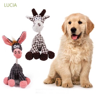 LUCIA Mascota Juguetes para perros Suave Chirriador Hueso de juguete Felpa Perrito Interactivo Durable Jugando Chirriador Juguetes para morder