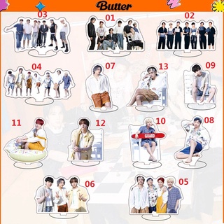 Kpop Bts Butter Stand Figure Group Action Model Jin\Suga\J-Hope\Rm\Jimin\V\Jung Stand Display Plate Desk Home Decor 방탄소년단 Fans Gifts (1)