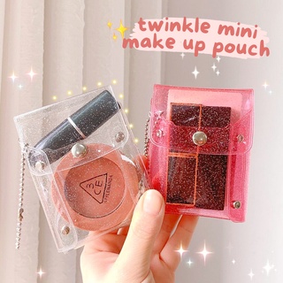 Twinkle PVC Jelly Mini bolsa de maquillaje/Mini lápiz labial Gitter tarjeta cartera