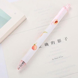 【Ready Stock】 Cute Peach Gel Pen Student Press 0.5mm School Supplies Gift Kawaii Office Writing W6Z6 (8)