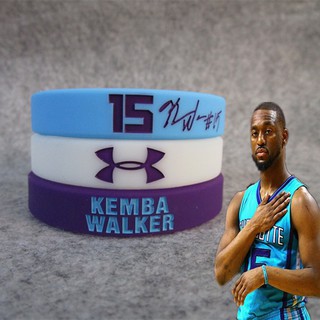 Baloncesto estrella Hornets Kemba Walker firma deportes luminoso pulsera de silicona pulsera con Ou (1)