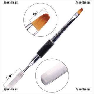 <Ageofdream> pincel de poligel UV poligel de gel para uñas/pincel de corte de doble punta/herramientas de pulido