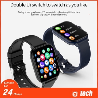 # smartwatch 2021 nuevo 1.69 pulgadas full touch diy reloj cara smart watch hombres mujeres pk p8 plus gts 2 fitness pulsera android ios electrónico