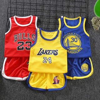 Conjunto De ropa para bebé/niño/Camiseta De baloncesto 90-150cm y pantalones cortos (3)
