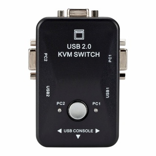 2 Puertos USB VGA KVM Interruptor De La Caja Para Ratón Teclado Monitor Compartir Ordenador PC WeCynthia