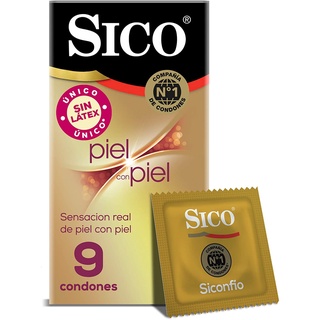 Sico Piel con Piel Condones Sin Látex cartera con 9 piezas (1)