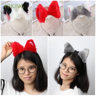 HIKING Cute Cat Ears Hairpin Soft Cosplay Costume Fox Plush Hair Hoop Women Party Fashion Handmade Hair Accessories