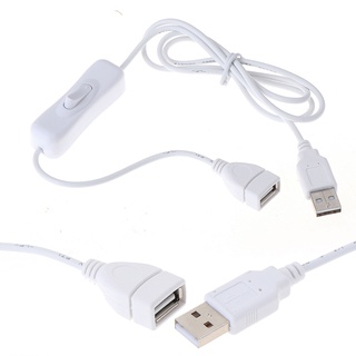 {FCC} 1pc 1m Cable USB con interruptor de encendido/apagado Cable de extensión de palanca para ventilador USB lámpara USB