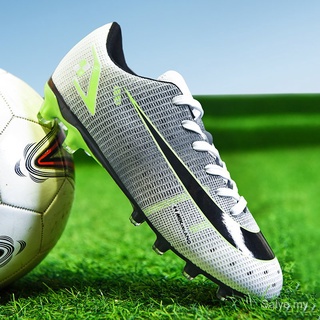 Los hombres botas de fútbol botas de fútbol botas de fútbol botas largas picos TF/AG largos picos de tobillo zapatillas de deporte suave interior césped Futsal zapatos de fútbol n6cC