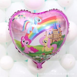 1 pza globo redondo My Little Pony de 18 pulgadas/decoración de fiesta de cumpleaños (4)