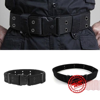 [hot]QUICK RELEASE Military Trouser BELT Army Tactical Canvas_Webbing-Black-. S9T8
