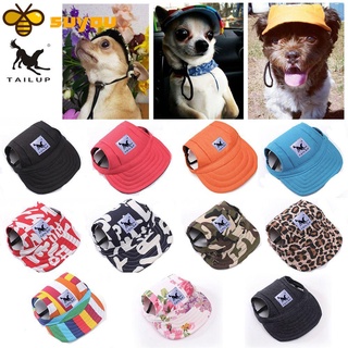 Suyou Sport TAILUP perro sombrero de sol verano lona de algodón gorra de béisbol lindo cachorro suministro Casual ajustable mascota
