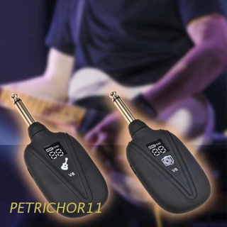 petr v-8 sistema de guitarra inalámbrica reable 4 canales receptor de guitarra set de guitarra eléctrica bajo pick up