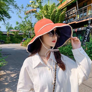 Sombrero de mujer marea pescador sombrero parasol sombrero femenino protector solar anti ultravioleta versátil bloqueo de la cara