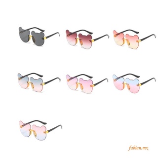 rs-kids uv400 gafas de sol, linda forma de oso sin marco gafas de sol de playa para