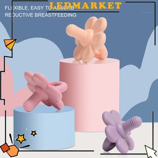 ledmarket - chupón para bebé con forma de flor, resistente a masticar, juguetes para bebés, silicona suave, para interiores