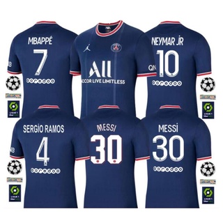 Paris Saint-Germain Casa Camisa Talla S-2XL 2021-2022 Fútbol 21/22 Manga Corta Hombre fans PSG jersey MESSI 30 Neymar Jr 10 KEAN 18 Mbapp7 Sergio Ramos 4