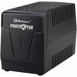 Regulador de Voltaje Koblenz RS-1410 Protektor 1410va 8 Contactos con Supresor de Picos Proteccion Silver Color Negro (