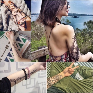 Tatuaje de brazo de flor pegatina de media manga impermeable y duradero carpa Sun Wu Kong Zhao Yun tatuaje para hombres y mujeres tótem tatuaje europeo y americano