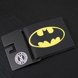 dc movie periféricos negro batman superman flash corto pvc cartera de moda personalidad cartera