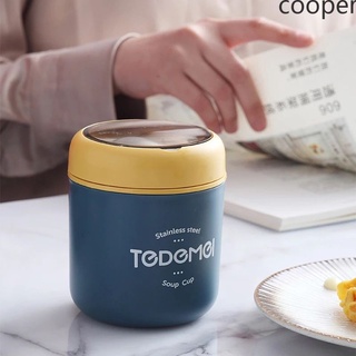 Mini fiambrera térmica contenedor de alimentos con cuchara de acero inoxidable taza de vacío taza de sopa aislada caja de almuerzo 500ml nuevo