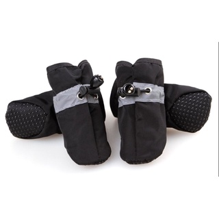 *AS* 4pcs Winter Waterproof Pet Dog Shoes Anti-slip Rain Warm Footwear Sock Booties (8)