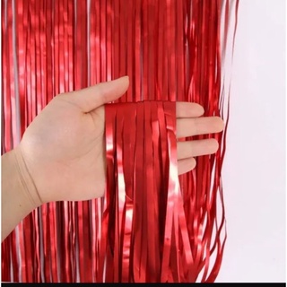 cortina para fiesta color rojo