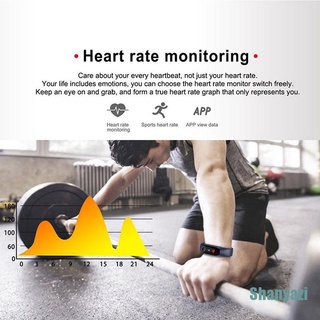 [shanyazi] reloj inteligente/pulsera con rastreador de ejercicios/presión arterial/frecuencia cardiaca m3 (2)