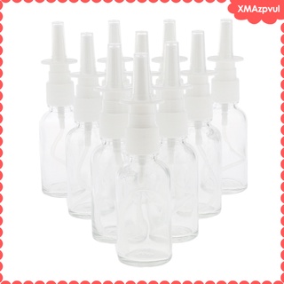 [xmazpvul] 10 botellas vacías de vidrio recargable Nasal Spray fino bomba de niebla viales 30 ml traje para maquillaje Perfumes agua aceites esenciales