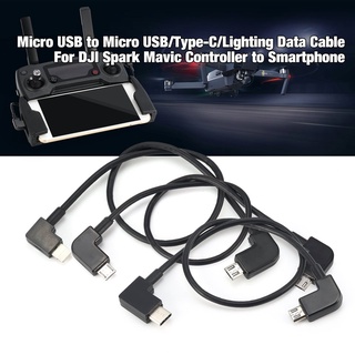 micro usb para iluminación/tipo c/cable de datos micro usb para control dji spark mavic