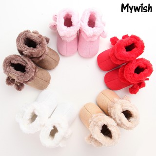 Mywish moda bebé niño Unisex suela suave invierno caliente cuna zapatos de bebé botas de nieve